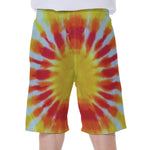 Circle Tie Dye Print Men's Beach Shorts