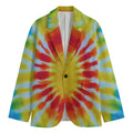 Circle Tie Dye Print Men's Blazer