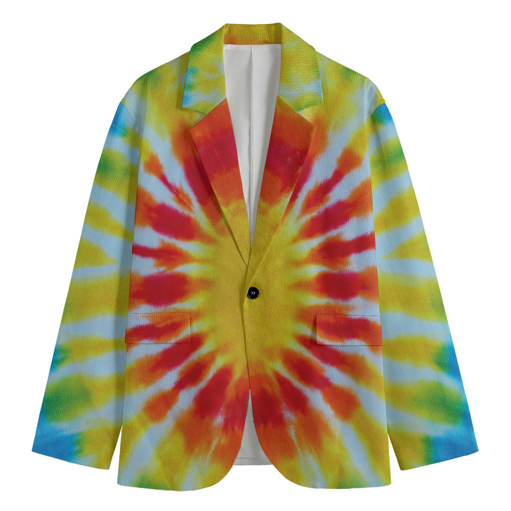 Circle Tie Dye Print Men's Blazer