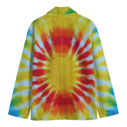 Circle Tie Dye Print Men's Blazer