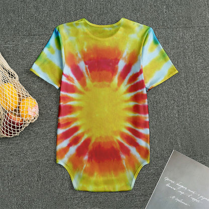 Circle Tie Dye Print Men's Bodysuit