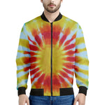 Circle Tie Dye Print Men's Bomber Jacket