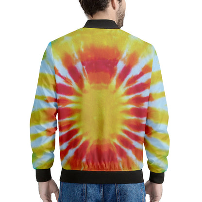 Circle Tie Dye Print Men's Bomber Jacket
