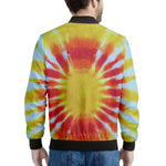 Circle Tie Dye Print Men's Bomber Jacket