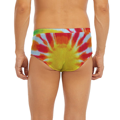 Circle Tie Dye Print Men's Briefs