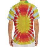 Circle Tie Dye Print Men's Deep V-Neck Shirt