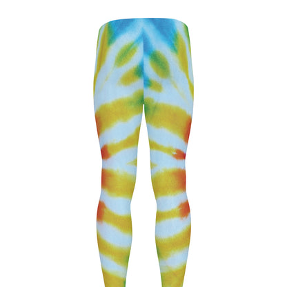 Circle Tie Dye Print Men's leggings