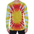 Circle Tie Dye Print Men's Long Sleeve T-Shirt