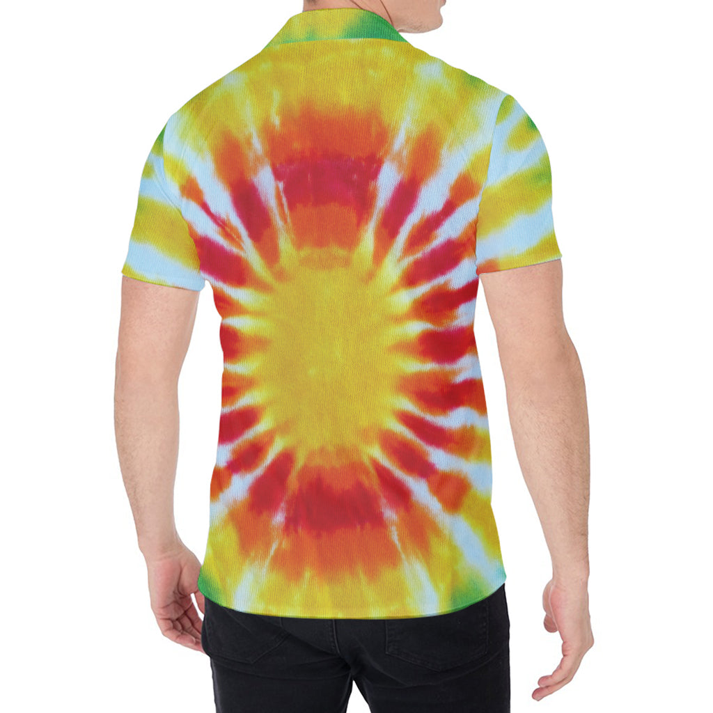 Circle Tie Dye Print Men's Shirt