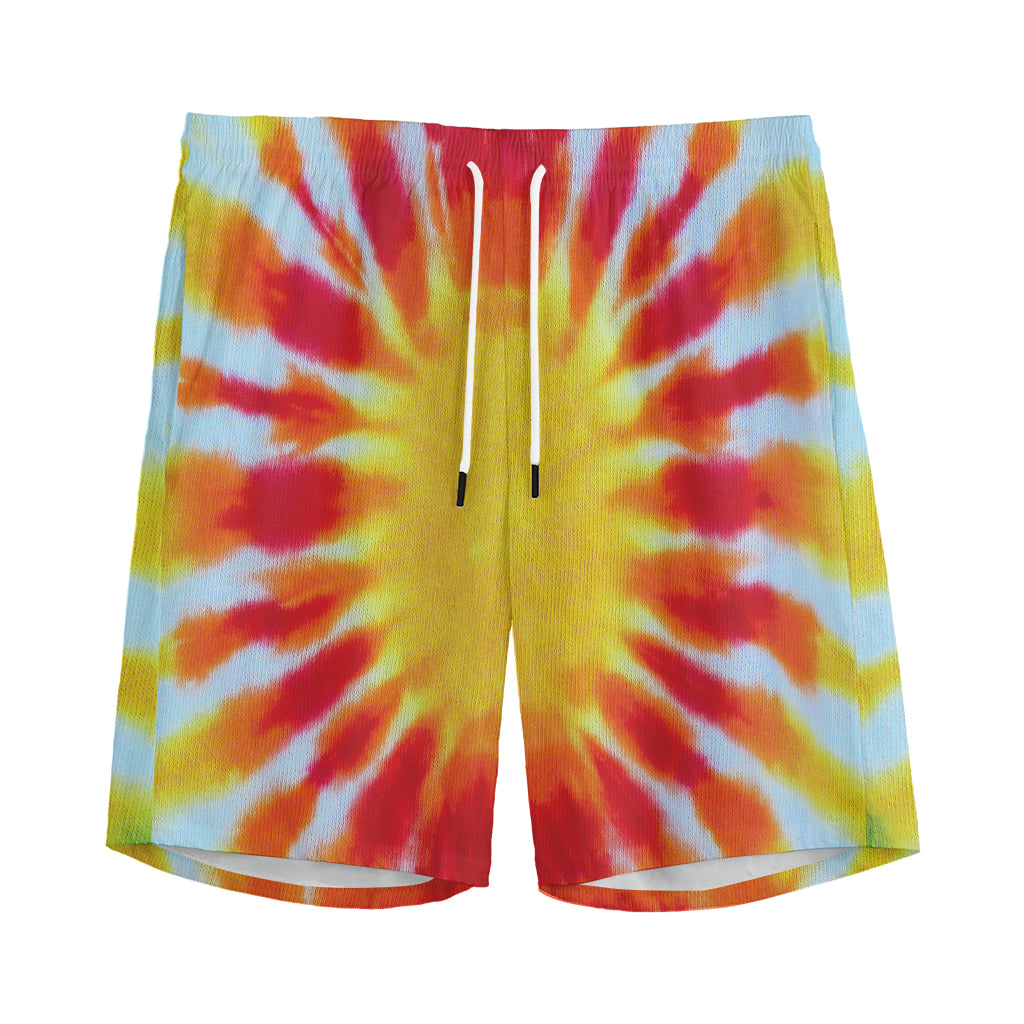Circle Tie Dye Print Men's Sports Shorts