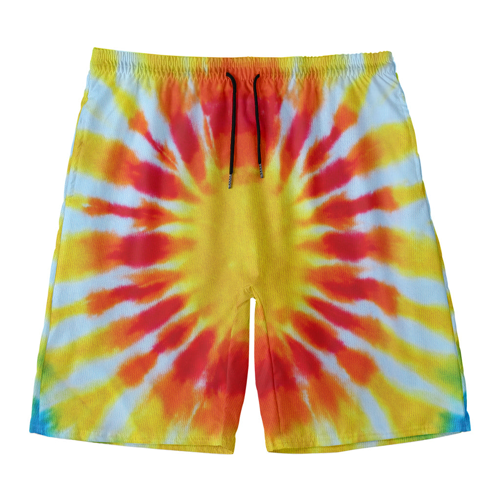 Circle Tie Dye Print Men's Swim Trunks