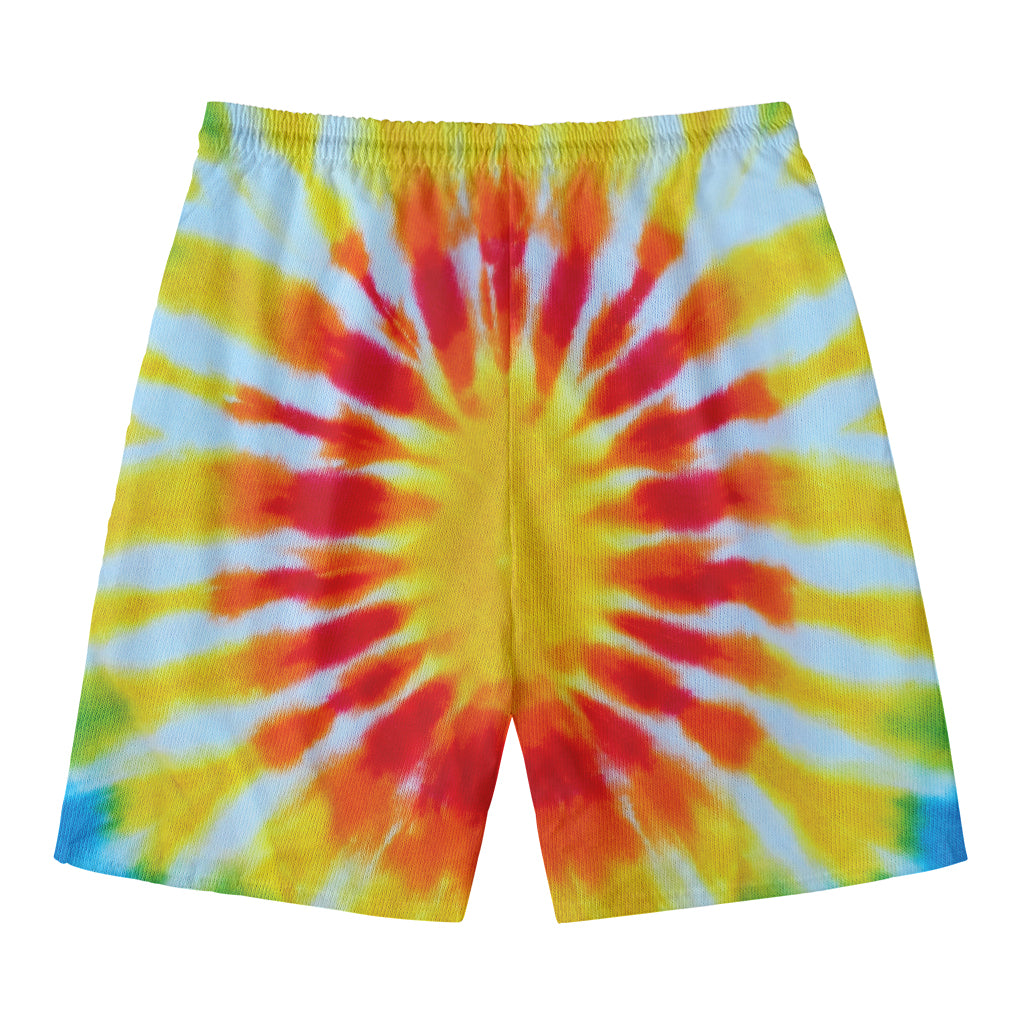 Circle Tie Dye Print Men's Swim Trunks