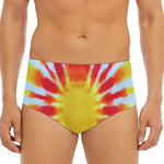 Circle Tie Dye Print Men's Triangle Swim Briefs