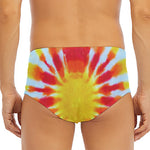 Circle Tie Dye Print Men's Triangle Swim Briefs