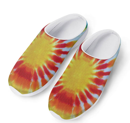Circle Tie Dye Print Mesh Casual Shoes
