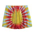 Circle Tie Dye Print Mesh Shorts