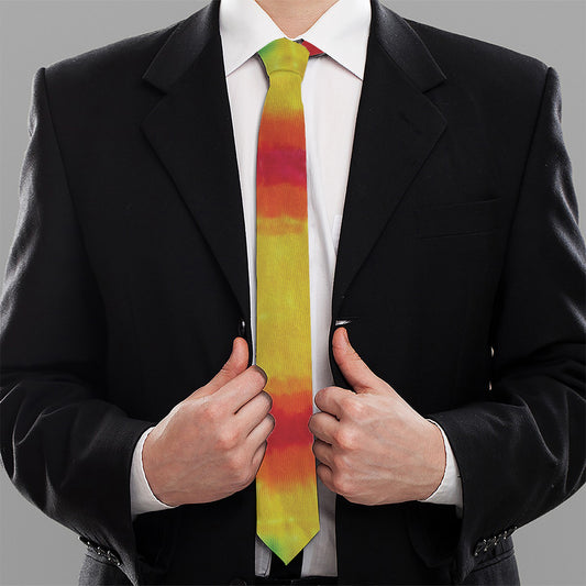 Circle Tie Dye Print Necktie