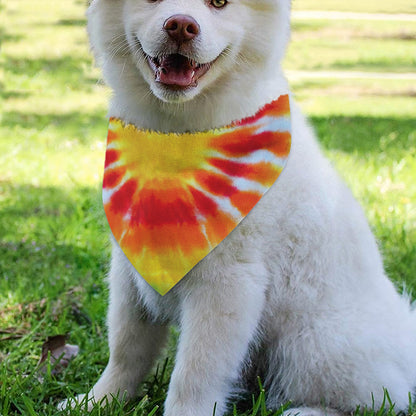 Circle Tie Dye Print Over The Collar Dog Bandana