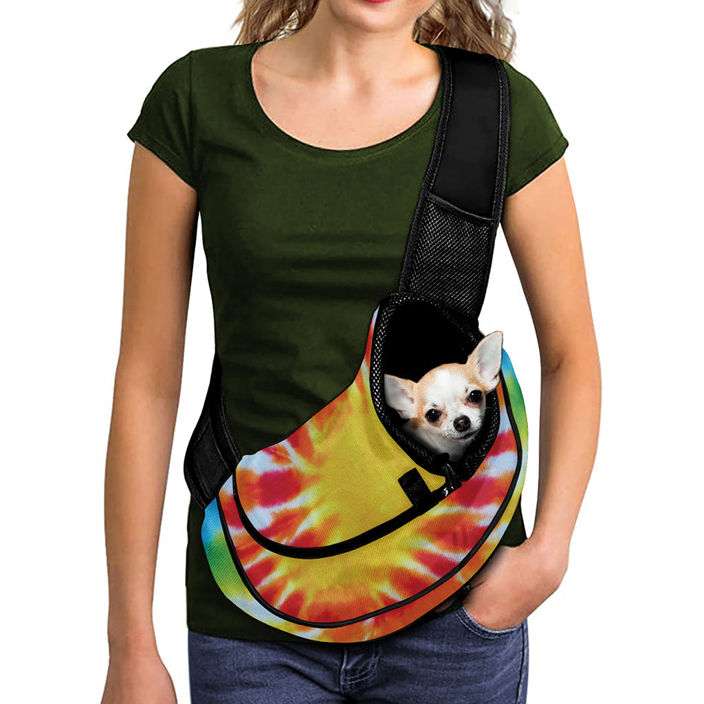 Circle Tie Dye Print Pet Sling Carrier
