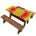 Circle Tie Dye Print Picnic Table Cover