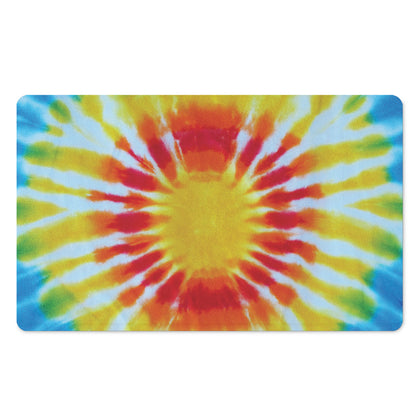 Circle Tie Dye Print Polyester Doormat