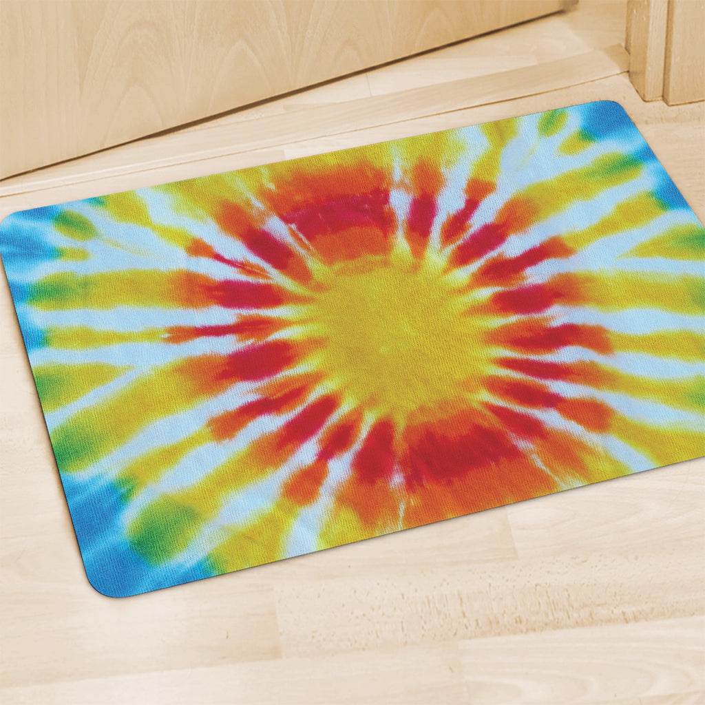 Circle Tie Dye Print Polyester Doormat