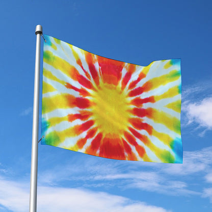 Circle Tie Dye Print Polyester Flag