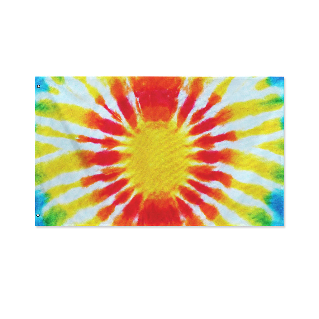 Circle Tie Dye Print Polyester Flag