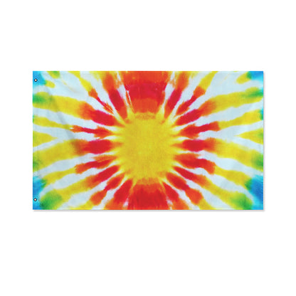 Circle Tie Dye Print Polyester Flag