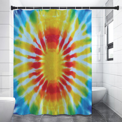 Circle Tie Dye Print Premium Shower Curtain