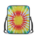 Circle Tie Dye Print Rectangular Crossbody Bag