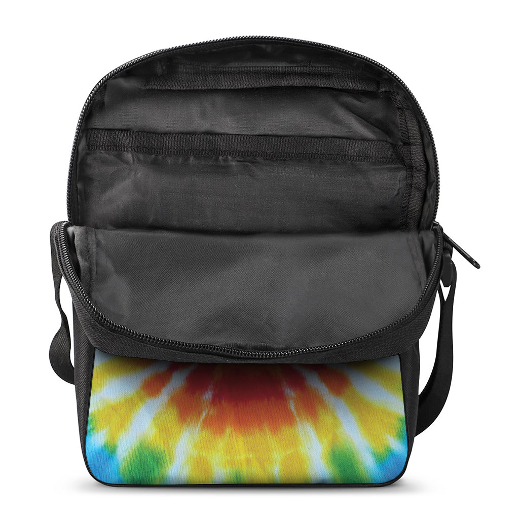 Circle Tie Dye Print Rectangular Crossbody Bag