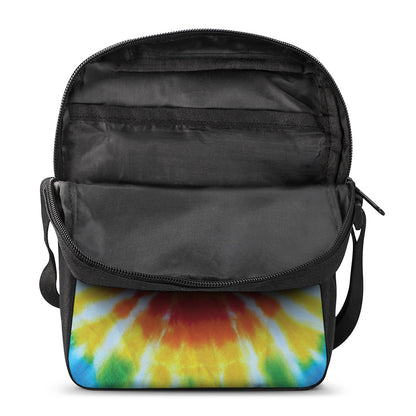 Circle Tie Dye Print Rectangular Crossbody Bag