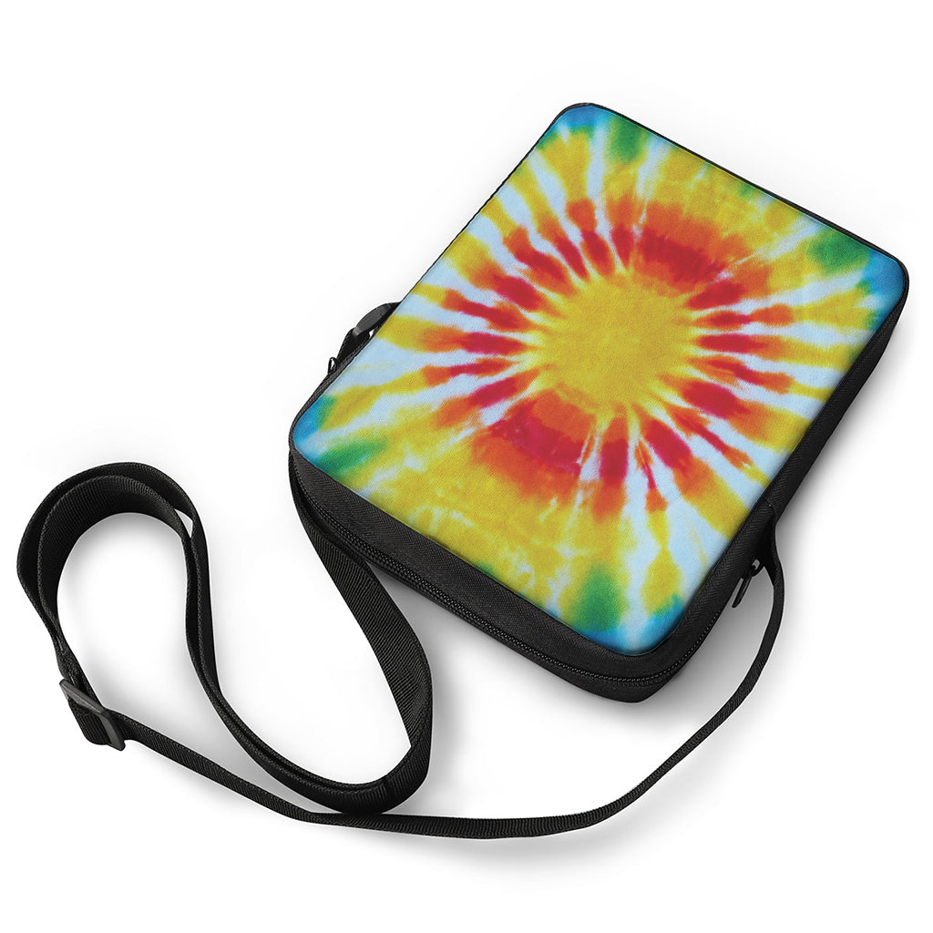 Circle Tie Dye Print Rectangular Crossbody Bag