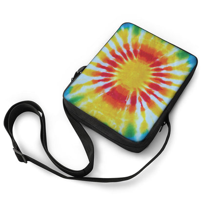 Circle Tie Dye Print Rectangular Crossbody Bag