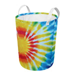 Circle Tie Dye Print Round Laundry Basket