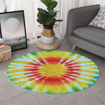 Circle Tie Dye Print Round Rug