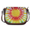 Circle Tie Dye Print Saddle Bag