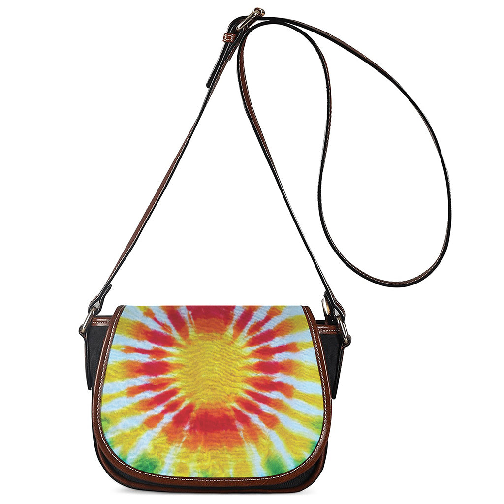 Circle Tie Dye Print Saddle Bag