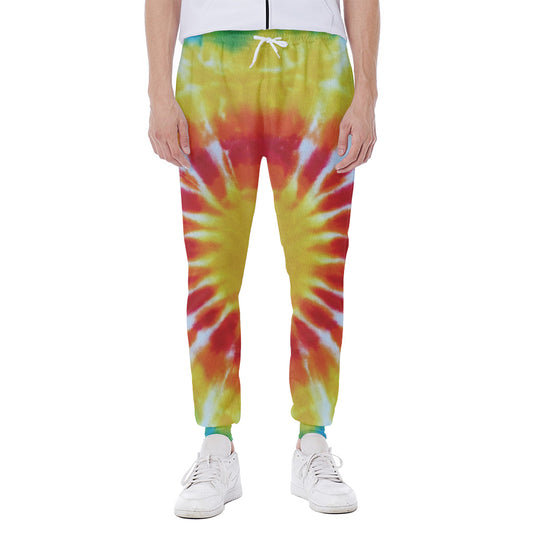 Circle Tie Dye Print Scuba Joggers