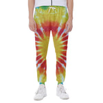 Circle Tie Dye Print Scuba Joggers