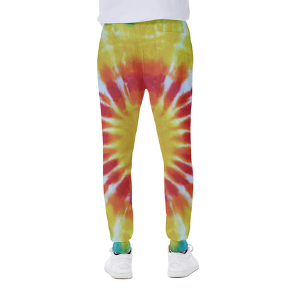 Circle Tie Dye Print Scuba Joggers