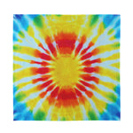 Circle Tie Dye Print Silk Bandana