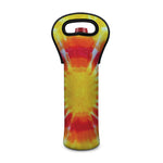 Circle Tie Dye Print Single Neoprene Wine Tote
