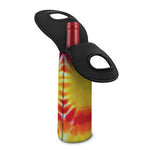 Circle Tie Dye Print Single Neoprene Wine Tote