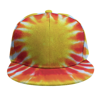 Circle Tie Dye Print Snapback Cap