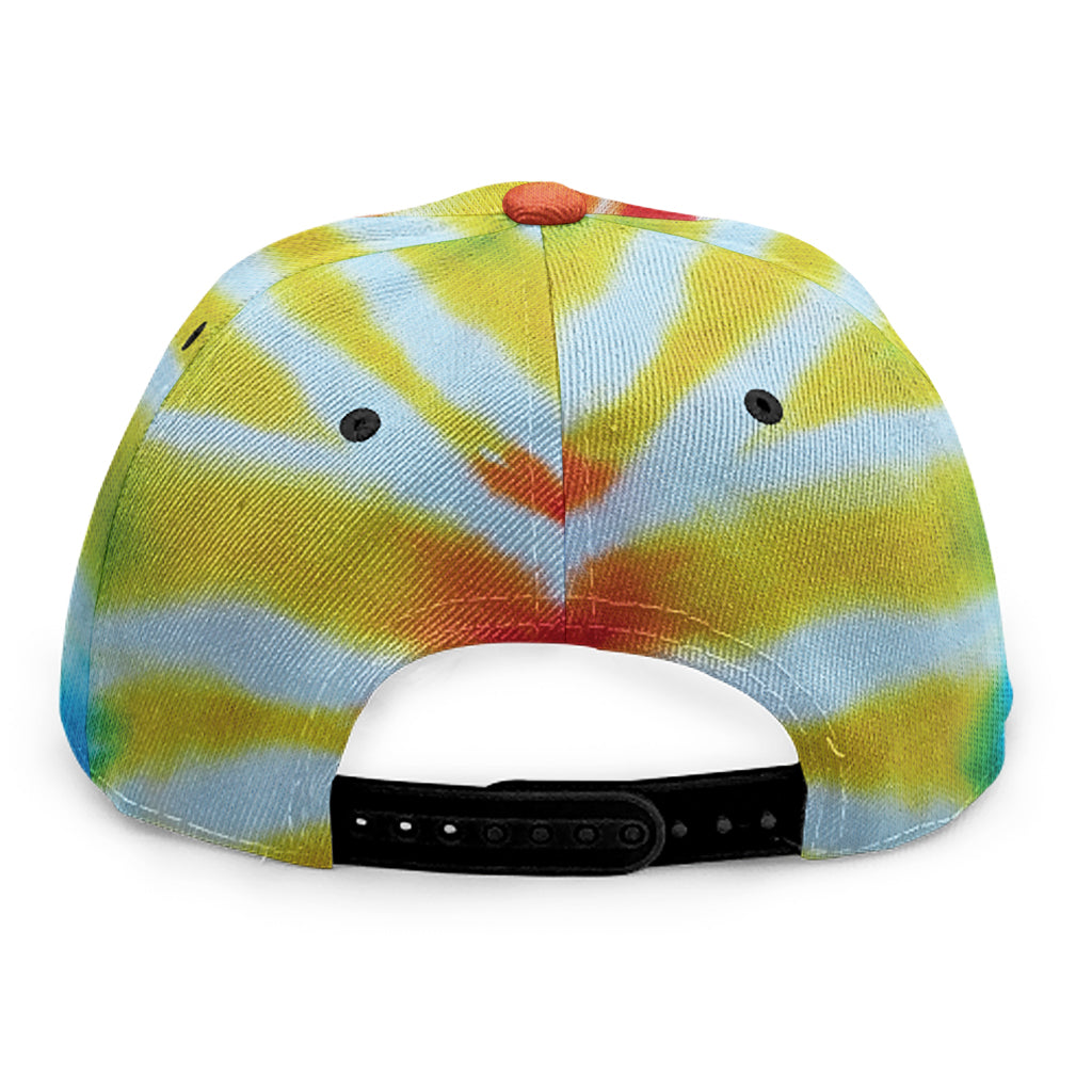Circle Tie Dye Print Snapback Cap