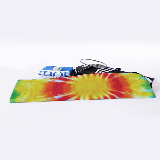 Circle Tie Dye Print Sports Towel