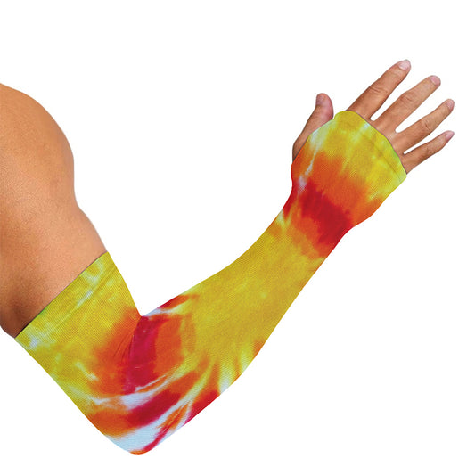 Circle Tie Dye Print Sun Protection Arm Sleeves