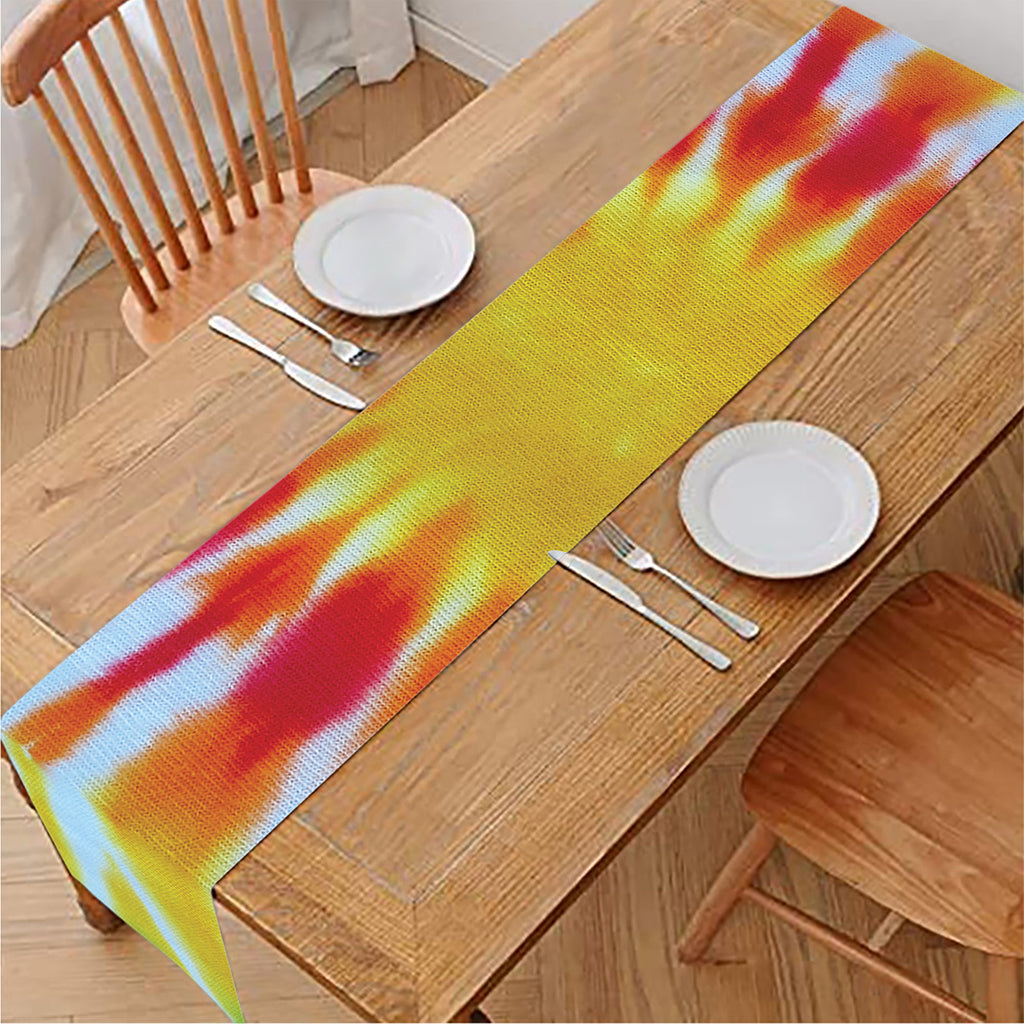 Circle Tie Dye Print Table Runner